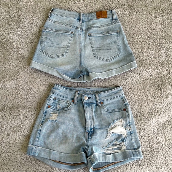 American Eagle Distressed High Waisted Boyfriend Shorts Size 00 - Picture 2 of 4